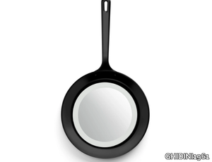 FRYING PAN - Framed wall-mounted aluminium mirror _ GHIDINI1961