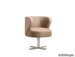 SPRITZ - Swivel upholstered chair with armrests _ GHIDINI1961