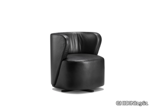 SPRITZ - Swivel leather easy chair _ GHIDINI1961