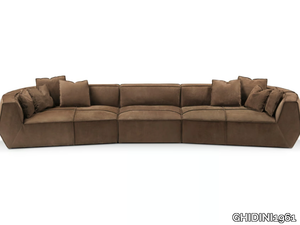 INFINITO - Sectional curved leather sofa _ GHIDINI1961