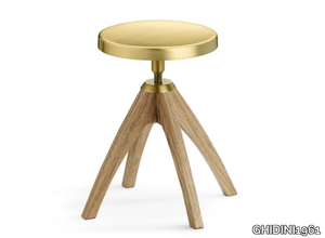 LEPORELLO - Brass stool height-adjustable _ GHIDINI1961