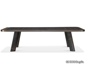 NATIVE - Rectangular Sahara Noir marble table _ GHIDINI1961