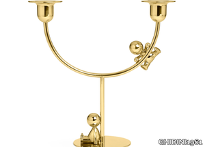 OMINI - THE LAZY CLIMBER - Brass candlestick _ GHIDINI1961