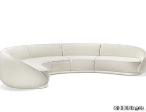 ABBRACCI - Curved 5 seater fabric sofa _ GHIDINI1961