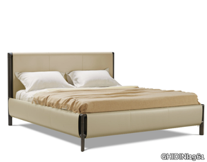 FRAME - Tanned leather double bed _ GHIDINI1961