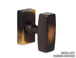 LANGHE - DK bronze window handle on rose _ GIARA ART DESIGN-BRONZE