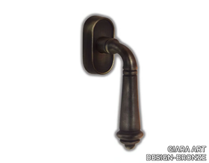 PERLA GRANDE - Bronze window handle on rose _ GIARA ART DESIGN-BRONZE