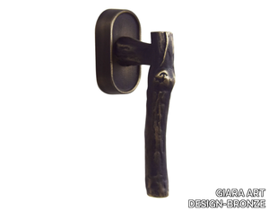 TRONCO - Bronze window handle on rose _ GIARA ART DESIGN-BRONZE