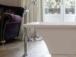 FINEZZA - Floor standing bathtub mixer with hand shower _ GRAFF