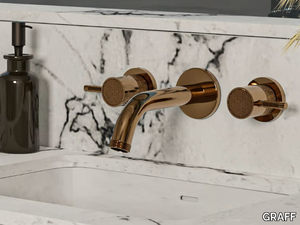 CAMEO - Wall-mounted chromed brass washbasin tap _ GRAFF