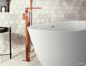 INCANTO - Floor standing bathtub mixer with hand shower _ GRAFF