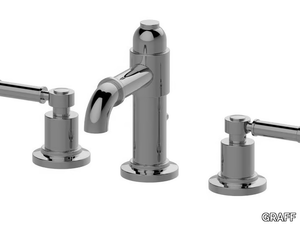 BALI - 3 hole countertop brass washbasin mixer _ GRAFF