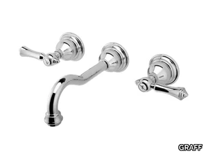 ADLEY - Classic style 3 hole wall-mounted washbasin tap _ GRAFF