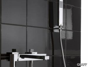 TARGA - Wall-mounted bathtub mixer with hand shower _ GRAFF