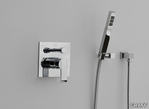 QUBIC - Wall-mounted handshower with hose for shower _ GRAFF