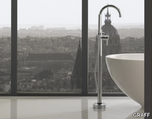 IMMERSION - Floor standing bathtub mixer with hand shower _ GRAFF