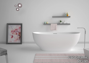 MOON - Freestanding oval acrylic bathtub _ GSG Ceramic Design