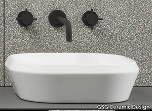 CRUISE - Countertop square ceramic washbasin _ GSG Ceramic Design