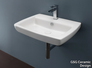 BRIO - Wall-mounted ceramic washbasin _ GSG Ceramic Design