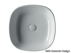 EASY 45 - Countertop square ceramic washbasin _ GSG Ceramic Design