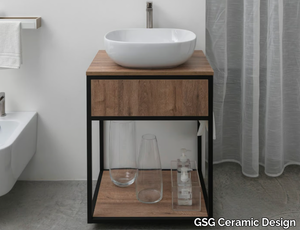 SYSTEM 60-88 - Floor-standing wooden vanity unit with drawers _ GSG Ceramic Design