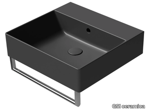 COLOR ELEMENTS 50X47 - Rectangular ceramic washbasin with overflow _ GSI ceramica