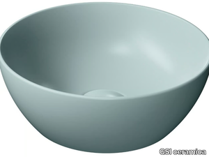 COLOR ELEMENTS Ø32 - Countertop round ceramic washbasin _ GSI ceramica