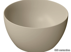 COLOR ELEMENTS Ø42 H22 - Countertop round ceramic washbasin _ GSI ceramica