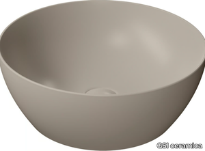 COLOR ELEMENTS Ø42 - Countertop round ceramic washbasin _ GSI ceramica