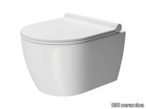 COLOR ELEMENTS 46X35 - Contemporary style wall-hung ceramic toilet _ GSI ceramica