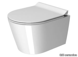 KUBE X 46X36 - Wall-hung back to wall ceramic toilet _ GSI ceramica