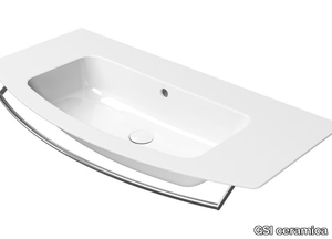 PURA 102 - Ceramic washbasin with overflow _ GSI ceramica