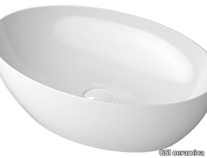 PURA 60X42 - Countertop oval washbasin _ GSI ceramica