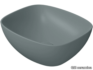 COLOR ELEMENTS 40X35 - Countertop rectangular ceramic washbasin _ GSI ceramica