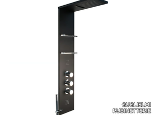 SAVE XS - Wall-mounted thermostatic stainless steel shower panel with hand shower _ GUGLIELMI RUBINETTERIE