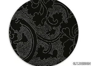 TATTOO Ø110 cm - Patterned round wool rug _ G.T.DESIGN