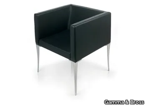 KUBICHAIR - Upholstered easy chair with armrests _ Gamma & Bross