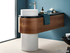 PENINSULA - Single wooden vanity unit _ Gaia Mobili