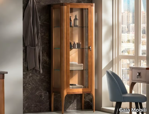 MAJESTIC - Storage floorstanding wood and glass bathroom column _ Gaia Mobili