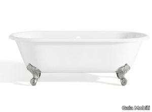 DUAL - Oval cast iron bathtub on legs _ Gaia Mobili