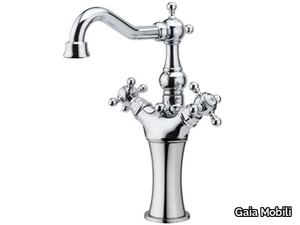 JULIA - High countertop 1 hole steel washbasin mixer _ Gaia Mobili