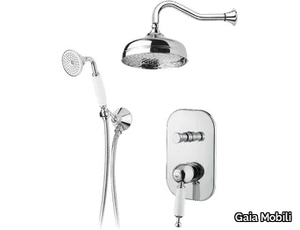 CANTERBURY - Recessed single handle steel shower set with plate _ Gaia Mobili