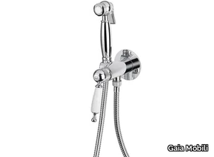 CANTERBURY - Wall-mounted single handle steel bidet mixer with spray _ Gaia Mobili