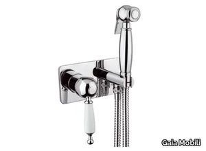 CANTERBURY - Wall-mounted single handle steel bidet mixer with spray _ Gaia Mobili