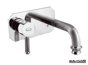 OLYMPIA - Wall-mounted single handle steel washbasin tap _ Gaia Mobili