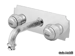 OLYMPIA - Wall-mounted steel washbasin tap _ Gaia Mobili