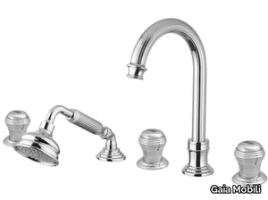 OLYMPIA - Deck mounted 5 hole steel bathtub tap _ Gaia Mobili