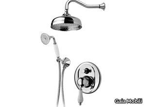 PHOENIX - Single handle steel shower set with overhead shower _ Gaia Mobili