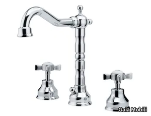 PRINCETON - 3 hole countertop steel washbasin tap _ Gaia Mobili