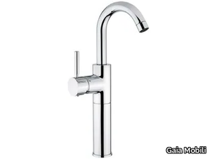 TOKYO - High countertop single handle steel washbasin tap _ Gaia Mobili